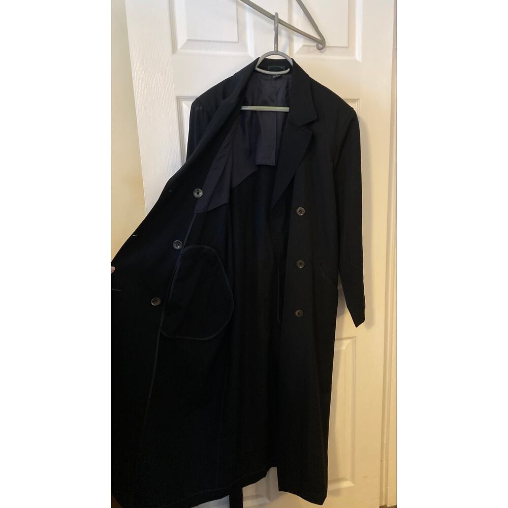J Crew women's vintage black lightweight wool classic trench coat, size 12 - Picture 10 of 12
